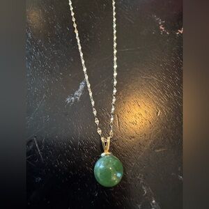 10k chain solid real and pendant is real jade gold filled